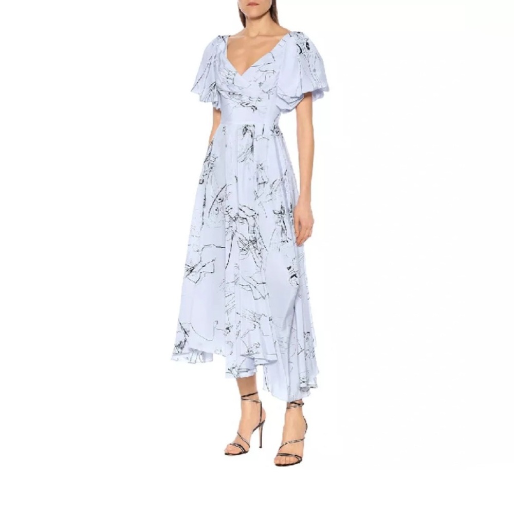 NWT Alexander Mcqueen Dan cing Girls Puff Sleeve Dress Sz 6 IT 42 $3690